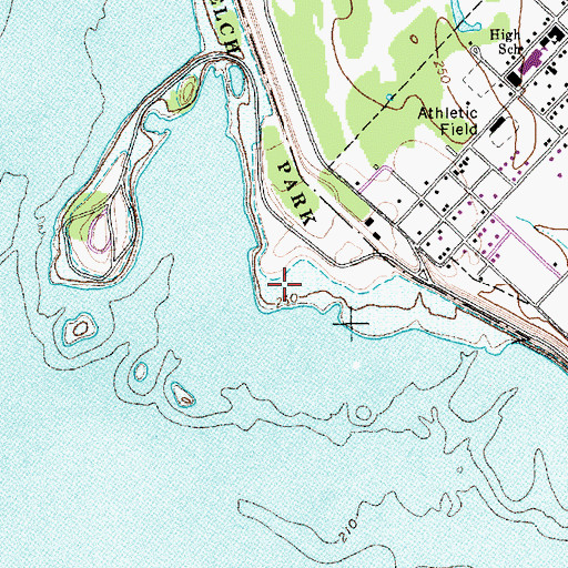 Topographic Map of Rocky Park, TX