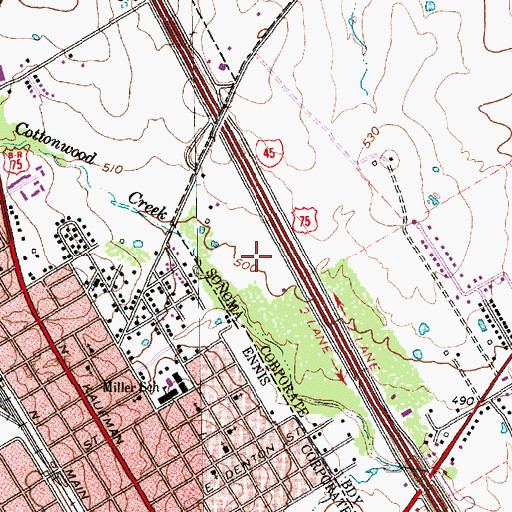 Topographic Map of Roger Maise Park, TX