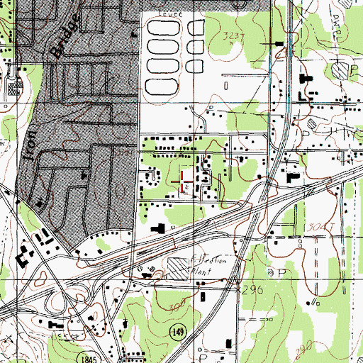Topographic Map of Rollins Park, TX