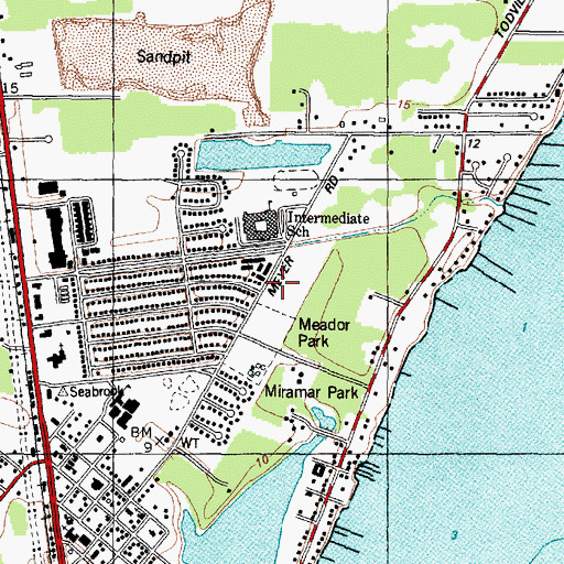 Topographic Map of Rex L Meador Park, TX