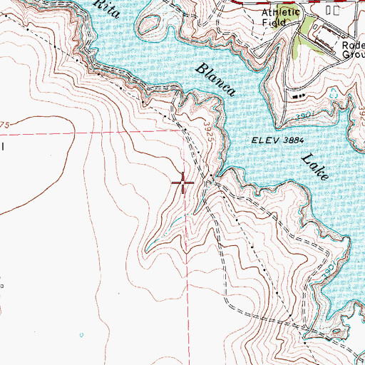 Topographic Map of Rita Blanca State Park, TX