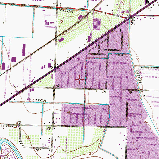 Topographic Map of Portway Acres Park, TX