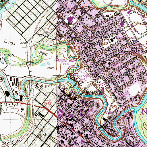 Topographic Map of Prince Solms Park, TX