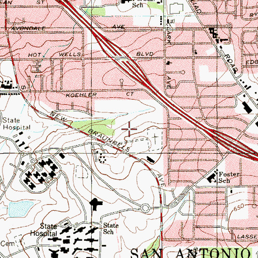 Topographic Map of Pytel Park, TX