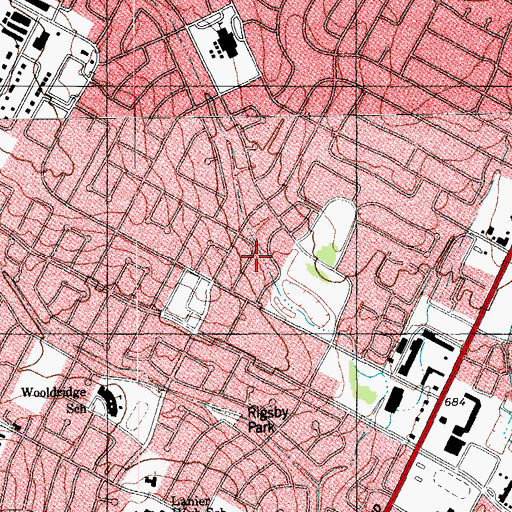 Topographic Map of Quail Creek Park, TX