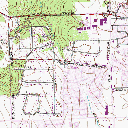 Topographic Map of Quail Run Park, TX