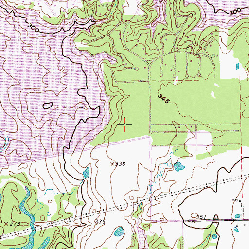Topographic Map of R H Lee Park, TX