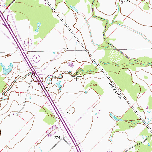 Topographic Map of Raintree Park, TX