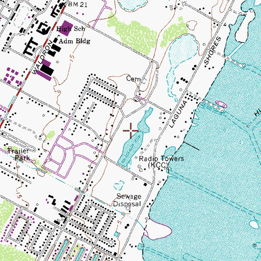 Topographic Map of Redhead Pond Wildlife Management Area, TX