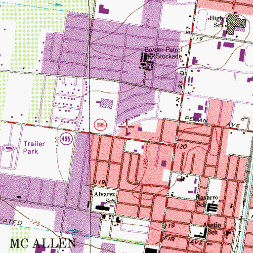 Topographic Map of Retama Park, TX