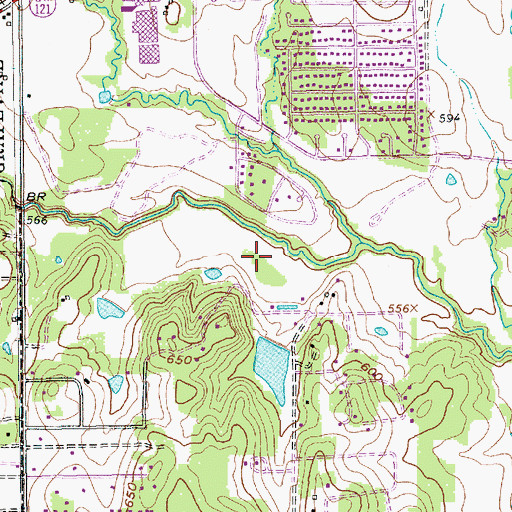 Topographic Map of Parr Park, TX