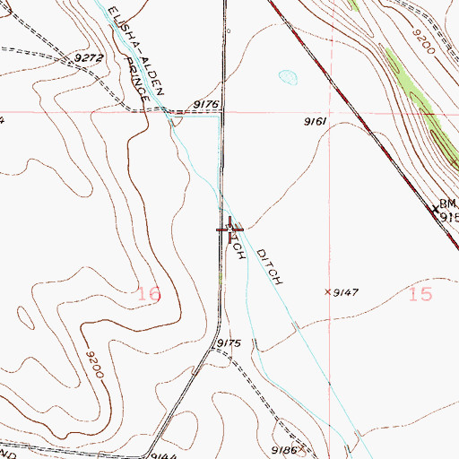 Topographic Map of Elisha-Alden Ditch, CO