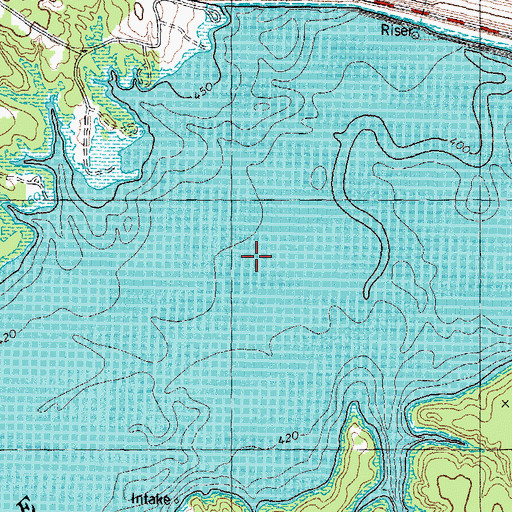 Topographic Map of Pat Mayse State Wildlife Management Area, TX