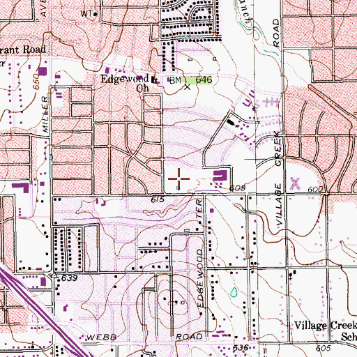 Topographic Map of Pate Park, TX