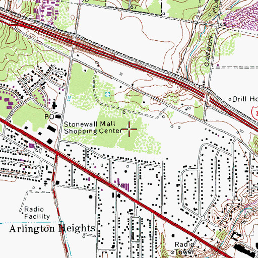 Topographic Map of Paterson Park, TX