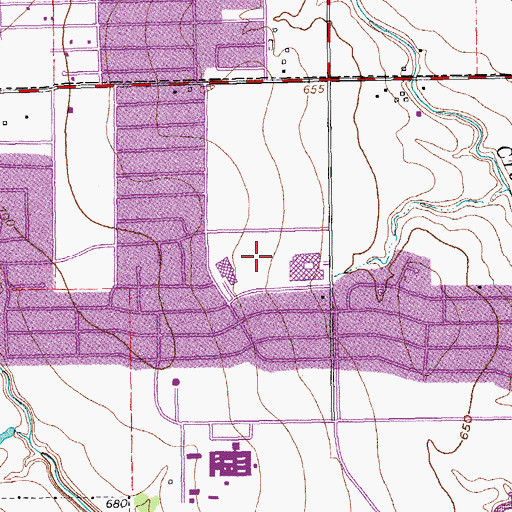 Topographic Map of Patriot Park, TX