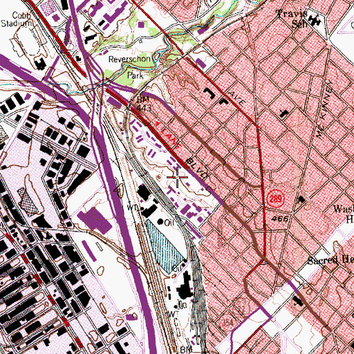 Topographic Map of Pike Park, TX