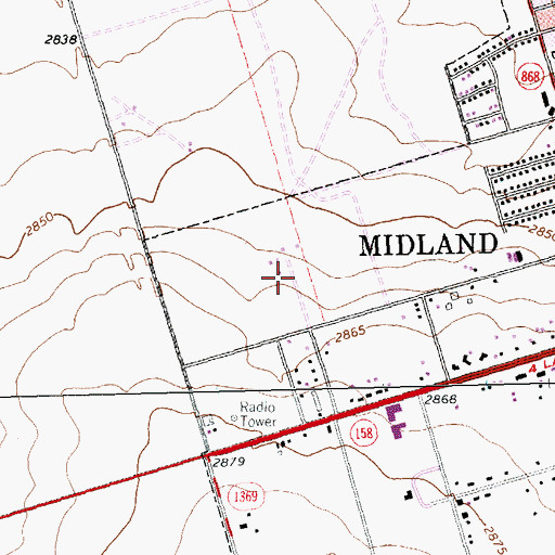 Topographic Map of Pioneer Park, TX