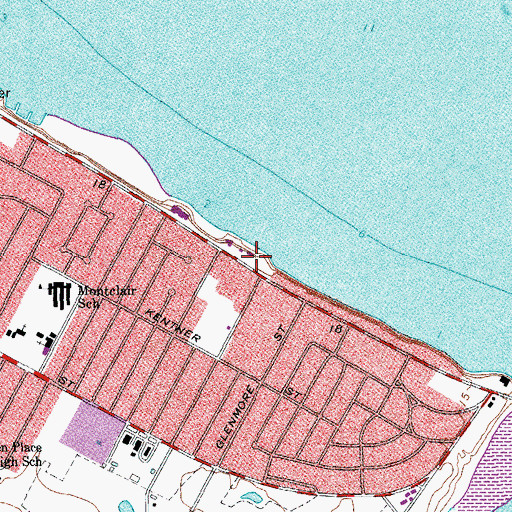 Topographic Map of Poenisch Park, TX