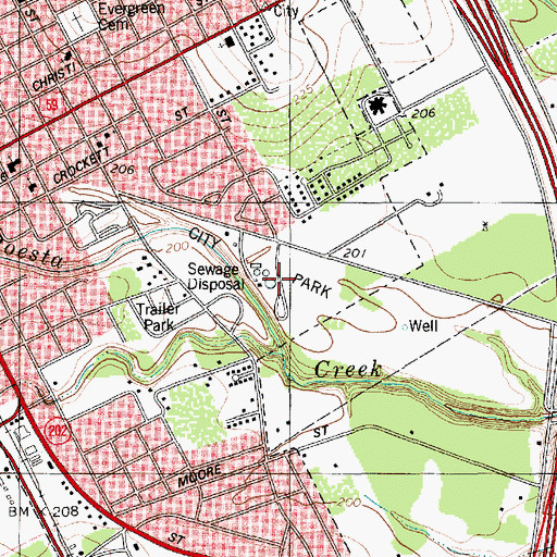 Topographic Map of Poesta Park, TX