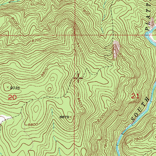 Topographic Map of Longwater Trail, CO