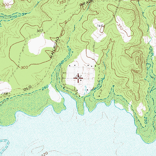 Topographic Map of Oak Valley Park, TX