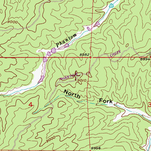 Topographic Map of Phantom Creek Trail, CO