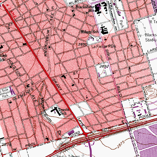 Topographic Map of O'Connor Park, TX
