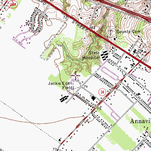 Topographic Map of Oil Belt Park, TX