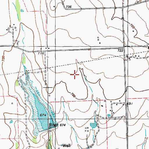 Topographic Map of Old Settlers Park at Palm Valley, TX