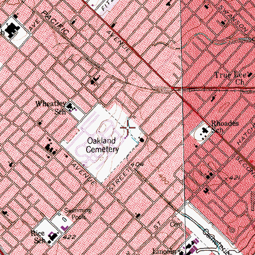 Topographic Map of Opportunity Park, TX
