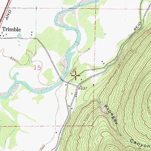 Topographic Map of Reid Ditch, CO