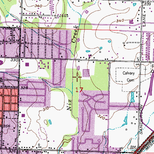 Topographic Map of North Texarkana Park, TX