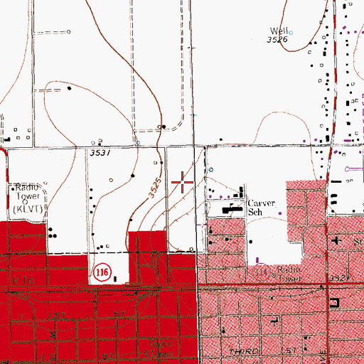 Topographic Map of Northside City Park, TX