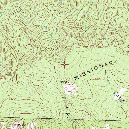 Topographic Map of Missionary Ridge, CO