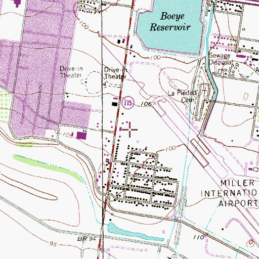 Topographic Map of Palm City Park, TX