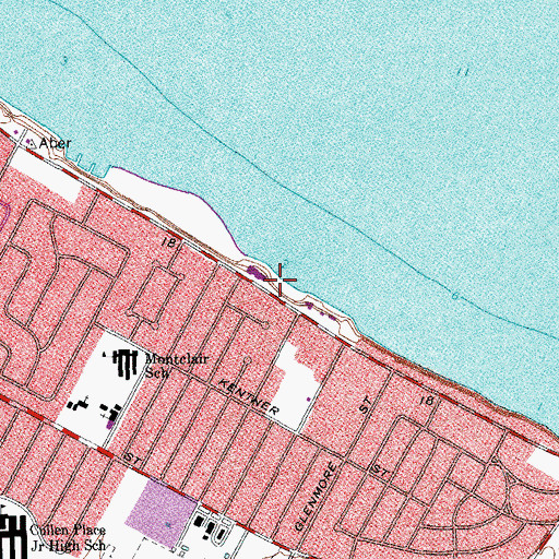 Topographic Map of Palmetto Park, TX