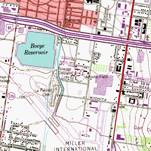 Topographic Map of Palms Park, TX