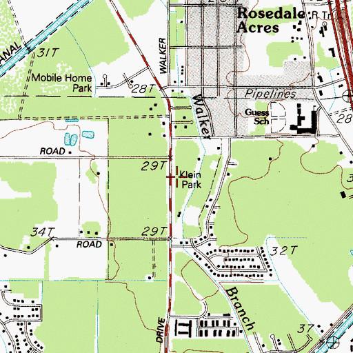 Topographic Map of Northwest Community Park, TX