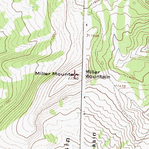 Topographic Map of Miller Mountain, CO