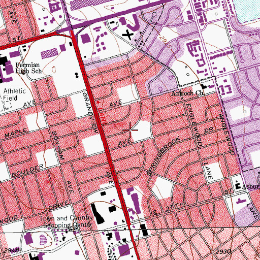 Topographic Map of Murry Fly Park, TX
