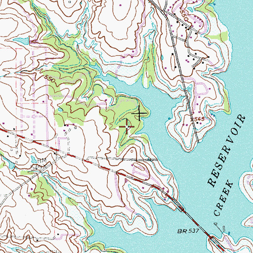 Topographic Map of Narrow Lake Park, TX