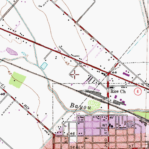 Topographic Map of Newman Park, TX
