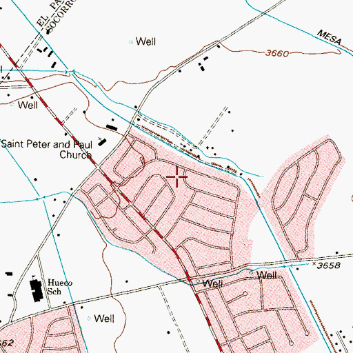 Topographic Map of Moon City Park, TX