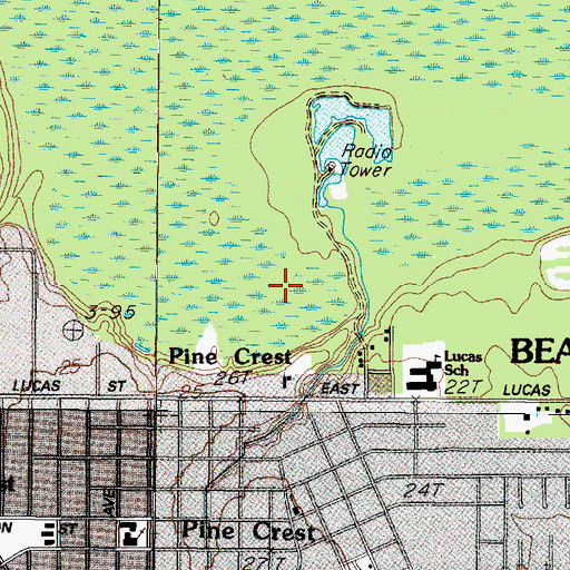 Topographic Map of Morgan Park, TX
