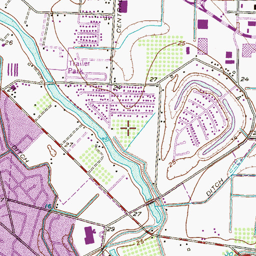 Topographic Map of Morningside Park, TX