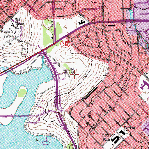 Topographic Map of Norbuck Park, TX