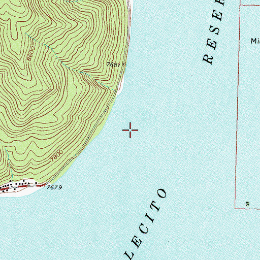 Topographic Map of Vallecito Reservoir, CO