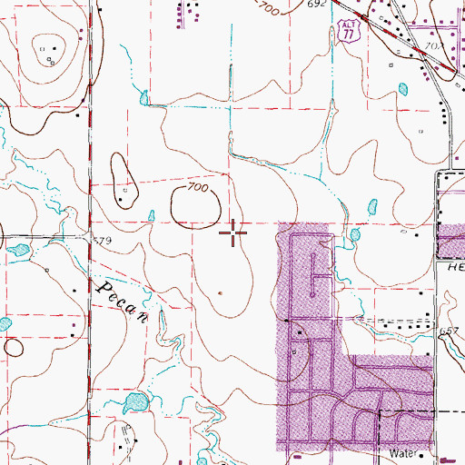 Topographic Map of North Lakes Park, TX