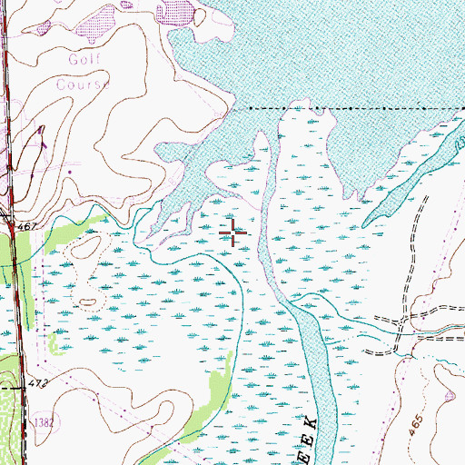 Topographic Map of Mountain Creek Lake Park, TX
